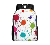 Cpaqasg Abstract Paint Splashes Print Adults Large Capacity Waterproof Backpack Stylish Lightweight Hiking Or Commuting