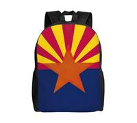 Cpaqasg Arizona State Flag Print Adults Large Capacity Waterproof Backpack Stylish Lightweight Hiking Or Commuting