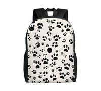 Cpaqasg Bone And Paw Print Print Adults Large Capacity Waterproof Backpack Stylish Lightweight Hiking Or Commuting