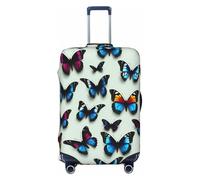 CPAQasg Butterfly and Cello Print Universal Suitcase Cover Elastic Protector Washable Travel Sleeve Luggage Coverage