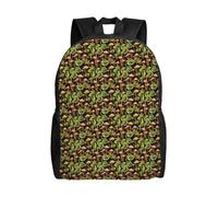 Cpaqasg Carnivorous Plant Print Adults Large Capacity Waterproof Backpack Stylish Lightweight Hiking Or Commuting