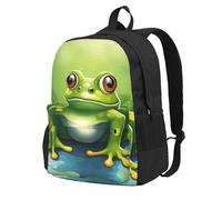Cpaqasg Cartoon Frog 1 Print Large Capacity Adult Backpack Waterproof Travel For Work Commute Outdoor Ddaily Use