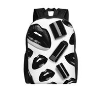 Cpaqasg Cool Black Lipstick Lips Print Adults Large Capacity Waterproof Backpack Stylish Lightweight Hiking Or Commuting