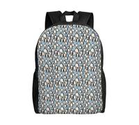 Cpaqasg Cute Penguin Print Adults Large Capacity Waterproof Backpack Stylish Lightweight Hiking Or Commuting