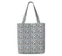CPAQasg Cute Penguin Print Large Capacity Canvas Shoulder Bag Tote Lightweight For Beach Travel Everyday Use