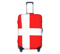 CPAQasg Denmark Danish Flag Print Universal Suitcase Cover Elastic Protector Washable Travel Sleeve Luggage Coverage