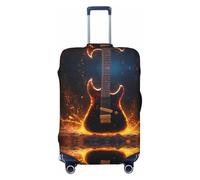 CPAQasg Electric Guitar Print Universal Suitcase Cover Elastic Protector Washable Travel Sleeve Luggage Coverage