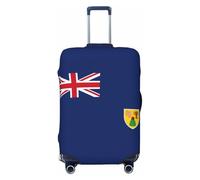 CPAQasg Flag of The Turks and Caicos Islands Print Universal Suitcase Cover Elastic Protector Washable Travel Sleeve Luggage Coverage