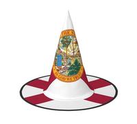 CPAQasg Florida Flag Print Carnival Party Hat Season Hat For Adults Festive Cosplay Costume Accessory Wear
