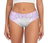 CPAQasg Framing Lilac Flowers in Blossom Print Women Panties Stretchy Briefs Soft Breathable Freedom Daily Wear Various Weather