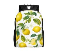 Cpaqasg Fresh Tropical Lemons Print Adults Large Capacity Waterproof Backpack Stylish Lightweight Hiking Or Commuting