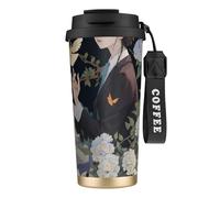 CPAQasg Gardenia Flowers Birds Print Stainless Steel Coffee Cup Drinkware Beverages Cold Camping Office Travel Mug