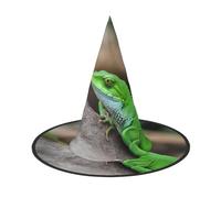 CPAQasg Green Lizard Print Carnival Party Hat Season Hat For Adults Festive Cosplay Costume Accessory Wear