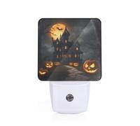 CPAQasg Halloween Horror Print Night Light for Home Decor Bedroom Hallway Bathroom for Nightlight Illumination