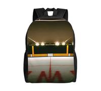 Cpaqasg Hockey Stick Print Adults Large Capacity Waterproof Backpack Stylish Lightweight Hiking Or Commuting