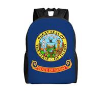 Cpaqasg Idaho State Flag Print Adults Large Capacity Waterproof Backpack Stylish Lightweight Hiking Or Commuting