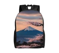 Cpaqasg Japan Mount Fuji Landscape Print Adults Large Capacity Waterproof Backpack Stylish Lightweight Hiking Or Commuting