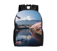 Cpaqasg Japan Mount Fuji Landscape Print Adults Large Capacity Waterproof Backpack Stylish Lightweight Hiking Or Commuting