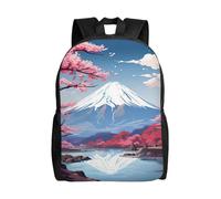 Cpaqasg Japan Mount Fuji Landscape Print Adults Large Capacity Waterproof Backpack Stylish Lightweight Hiking Or Commuting