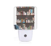 CPAQasg Library Bookcase Print Night Light for Home Decor Bedroom Hallway Bathroom for Nightlight Illumination