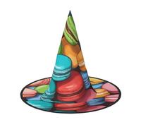 CPAQasg Macaron Biscuit Flavored Print Carnival Party Hat Season Hat For Adults Festive Cosplay Costume Accessory Wear