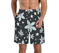 CPAQasg Manatee Animals Print Comfortable Shorts Practical Swim Trunks Summer Holidays Beach Days Casual Outings White
