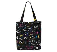 CPAQasg Math Formula Print Large Capacity Canvas Shoulder Bag Tote Lightweight For Beach Travel Everyday Use