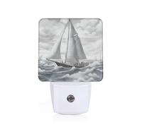 CPAQasg Ocean Sailing Print Night Light for Home Decor Bedroom Hallway Bathroom for Nightlight Illumination