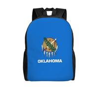Cpaqasg Oklahoma State Flag Print Adults Large Capacity Waterproof Backpack Stylish Lightweight Hiking Or Commuting