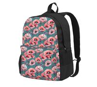 CPAQasg Pastel Poppies Print Large Capacity Unisex Bag Water-Resistant For Hiking Travel Camping Commuting