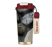 CPAQasg Pebble Stone Pattern Print Stainless Steel Coffee Cup Drinkware Beverages Cold Camping Office Travel Mug