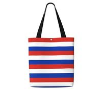 CPAQasg Russian Flag Print Large Capacity Canvas Shoulder Bag Tote Lightweight For Beach Travel Everyday Use