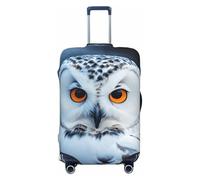 CPAQasg Snowy Owl Eyes Print Universal Suitcase Cover Elastic Protector Washable Travel Sleeve Luggage Coverage
