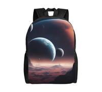 Cpaqasg Space Planet Print Adults Large Capacity Waterproof Backpack Stylish Lightweight Hiking Or Commuting