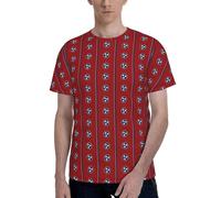 CPAQasg Tennessee State Flag Print Men Short Sleeve T-Shirt Casual Summer Wear Breathable Comfortable Everyday Use Black