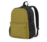Cpaqasg Yellow Leaves Chicken Print Large Capacity Adult Backpack Waterproof Travel For Work Commute Outdoor Ddaily Use