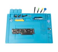 CPB Heat Resistant 932°F Soldering Mat, Large Anti-static Magnetic Mat with Screw Position, Silicone Soldering Work Mat for Soldering Station, Workbench, Computer, Phone Repair, 17.8'' x 11.8''