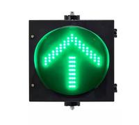 CPCDPOUOYK 200/300mm Red Fork Green Arrow Signal Light, IP65 Waterproof Traffic Lights With Sunshade, For Road, Toll Station, Dock Bay(Green Arrow,300mm)