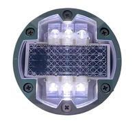 CPCDPOUOYK LED Traffic Signal Light, 2.4g Wireless Synchronous Warning Light, Aluminium Alloy Housing,Led IP67 Waterproof,For Pavement/Garden Walkway(White)