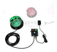 CPCDPOUOYK Red/Green Stop And Go Light, Traffic Wall Lights With Controller,Traffic Signals, PC Housing Waterproof IP53 Industrial Warning Lamp(240v,300mm/12in)