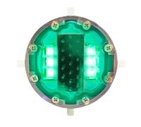 CPCDPOUOYK Solar Warning Lights, Round Spike,Solar Charging,Industrial LED Traffic Signal Light,Waterproof Easy To Install,For Pavement/Garden Passage/Courtyard Walkway(Green)