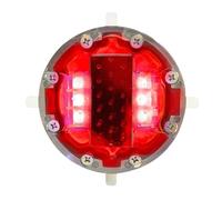 CPCDPOUOYK Solar Warning Lights, Round Spike,Solar Charging,Industrial LED Traffic Signal Light,Waterproof Easy To Install,For Pavement/Garden Passage/Courtyard Walkway(Red)