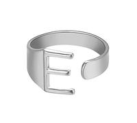 CPCPC Adjustable Ring For Women,Silver Creative Initial Letter E Personality Punk Open Knuckle Tail Finger Joint Toe Jewelry For Girls Gift Wedding Engagement Mother'S Day