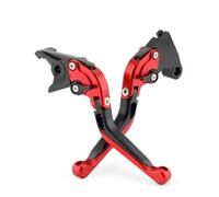 CPDDNGZMKK Motorcycle Adjustable Extendable Handles Folding Brake Clutch Levers for Street for Triple S 660 2020-2022 for Trident 2021 Handle Perch(Red)