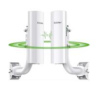 CPE366 Gigabit Wireless Bridge, 5.8G 3KM Point to Point WiFi Bridge Outdoor, 16dBi High-Gain Antenna, with Bracket Mounts,Extend Network to Barn/Shop/Garage/Workshop for Camera/Starlink, Plug and Play