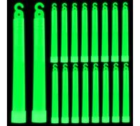 Cpeelsdo Emergency Glow Sticks 18 Pack, 6 Inch Green Glow Sticks, Up to 12Hours Glow, Glow in the Dark Light Sticks for Camping, Power Outages, Fishing, Hiking & Emergency Kit