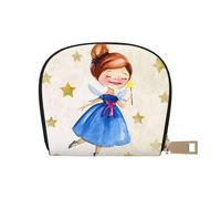 CPEOWZL Fairy Star Print Leather Shell Card Bag Small and Convenient Storage Solution