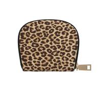 CPEOWZL Leopard Pattern Print Leather Shell Card Bag Small and Convenient Storage Solution