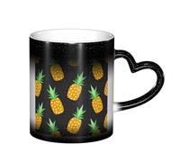 CPEOWZL Pineapple Print Color Changing Mug in The Sky Ceramic Thermochromic Mug