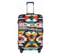 CPEXDGGEV Soft Native American Pattern Print Suitcase Cover,Easy On and Off Elastic Suitcase Sleeve